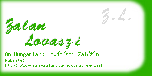 zalan lovaszi business card